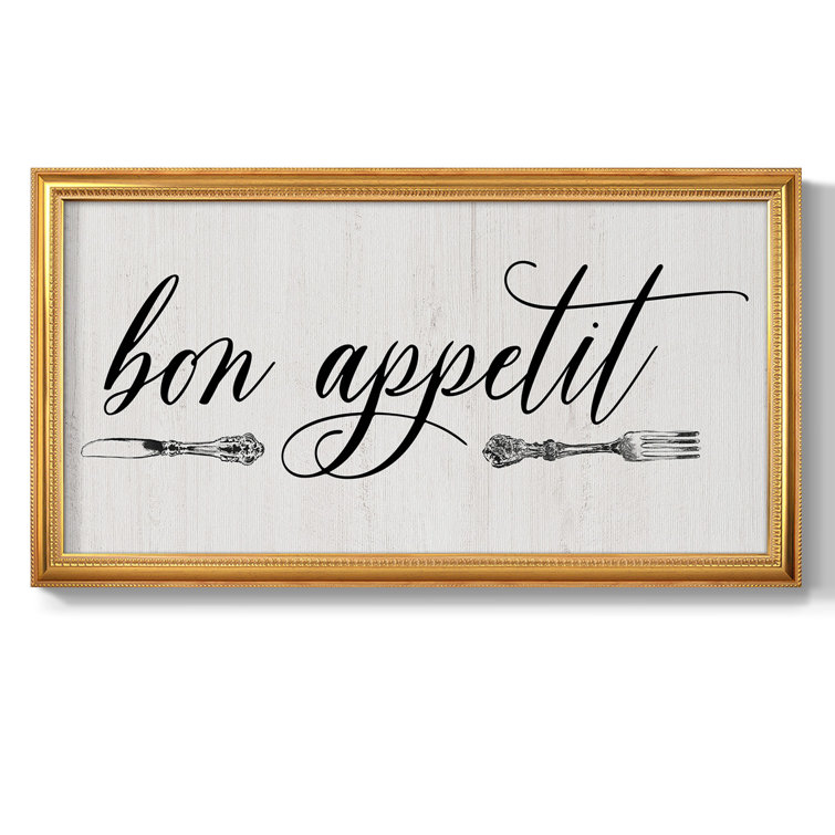 Trinx Bon Appetit Framed On Canvas Print Wayfair
